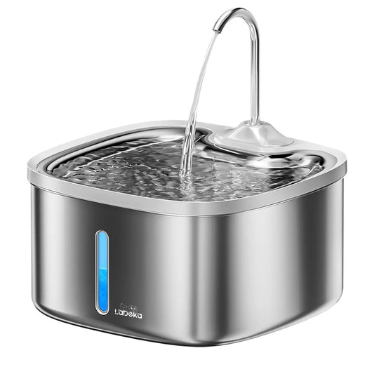 Cat Water Fountain, Pet Indoor Water Fountain, 4 Filters & Ultra Quiet Water Pump, 3.5 L/118.35 Oz Automatic Dog Water Bowl, Multifunctional Square Pet Water Fountain-W04B