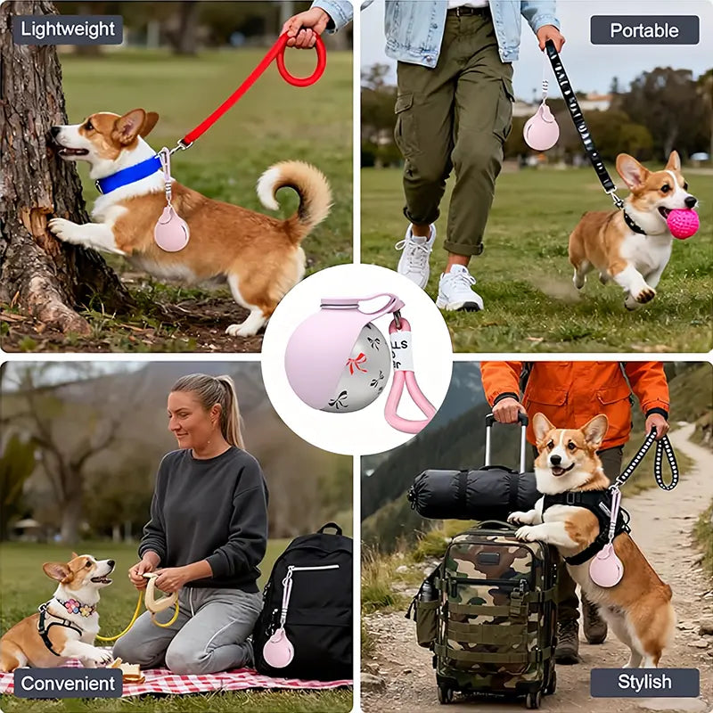 Portable Pet Water Bottle – 285ml Stainless Steel Dog Travel Dispenser with Foldable Silicone Bowl
