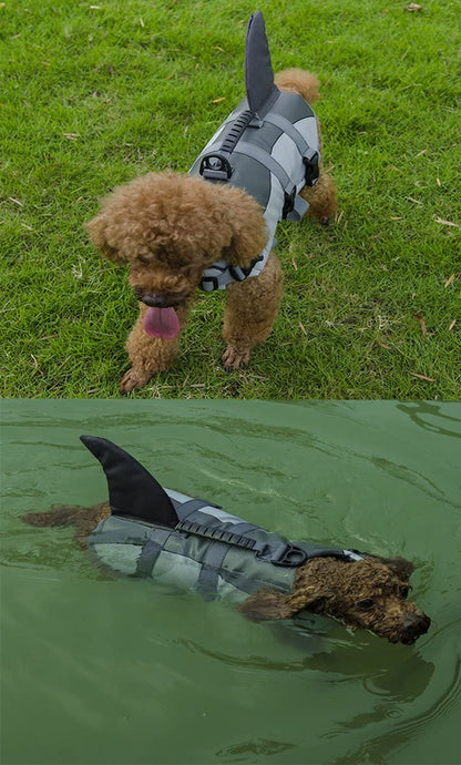 Adjustable Dog Life Jacket for Swimming - Quick-Drying, Dog Saver Vest with Safety Handle
