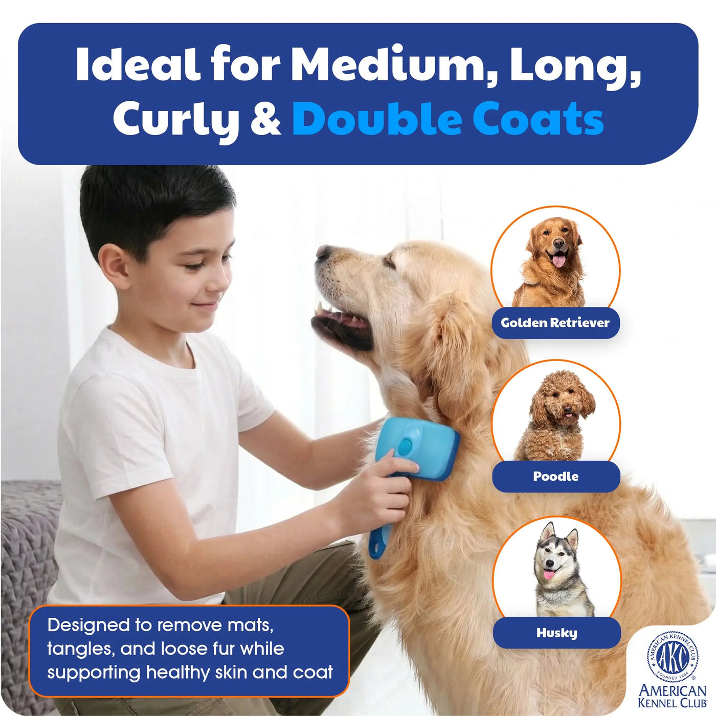 Self-Cleaning Slicker Brush for Dogs & Cats