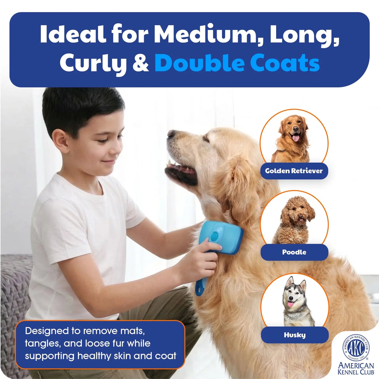 Self-Cleaning Slicker Brush for Dogs & Cats