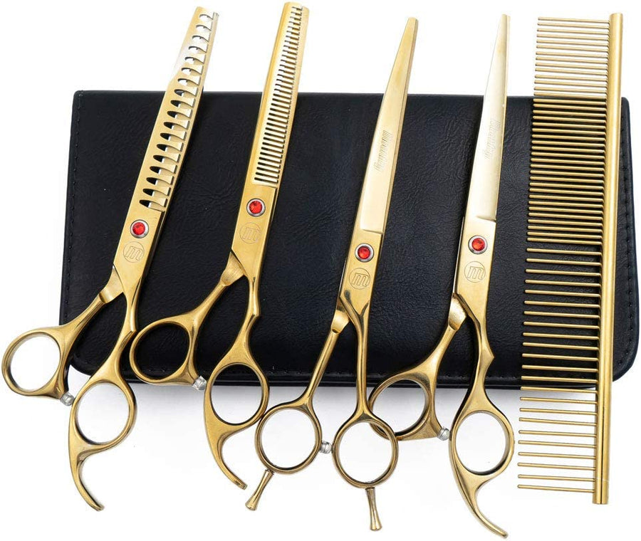 Professional Dog Grooming Scissors Set with Comb