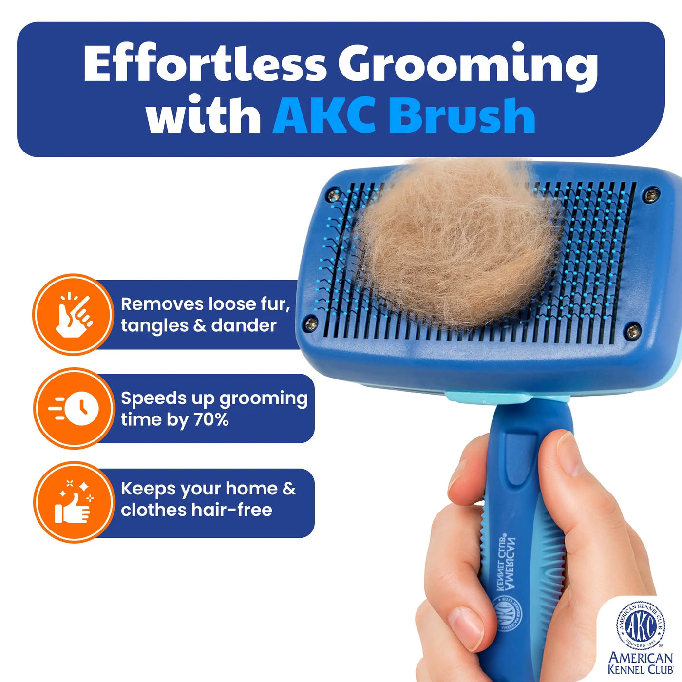 Self-Cleaning Slicker Brush for Dogs & Cats