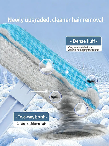 Long Handle Pet Hair Remover Brush & Cleaning Gloves Set, 4-In-1 Washable Lint Cleaner for Indoor Pet Hair Cleaning
