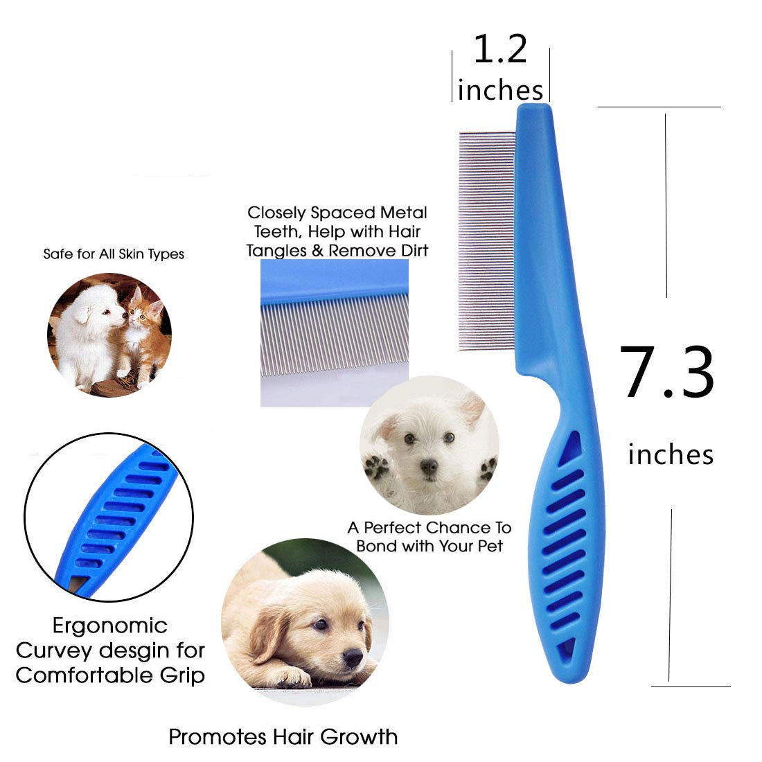 3-Piece Dog Tear Stain Remover Comb Set