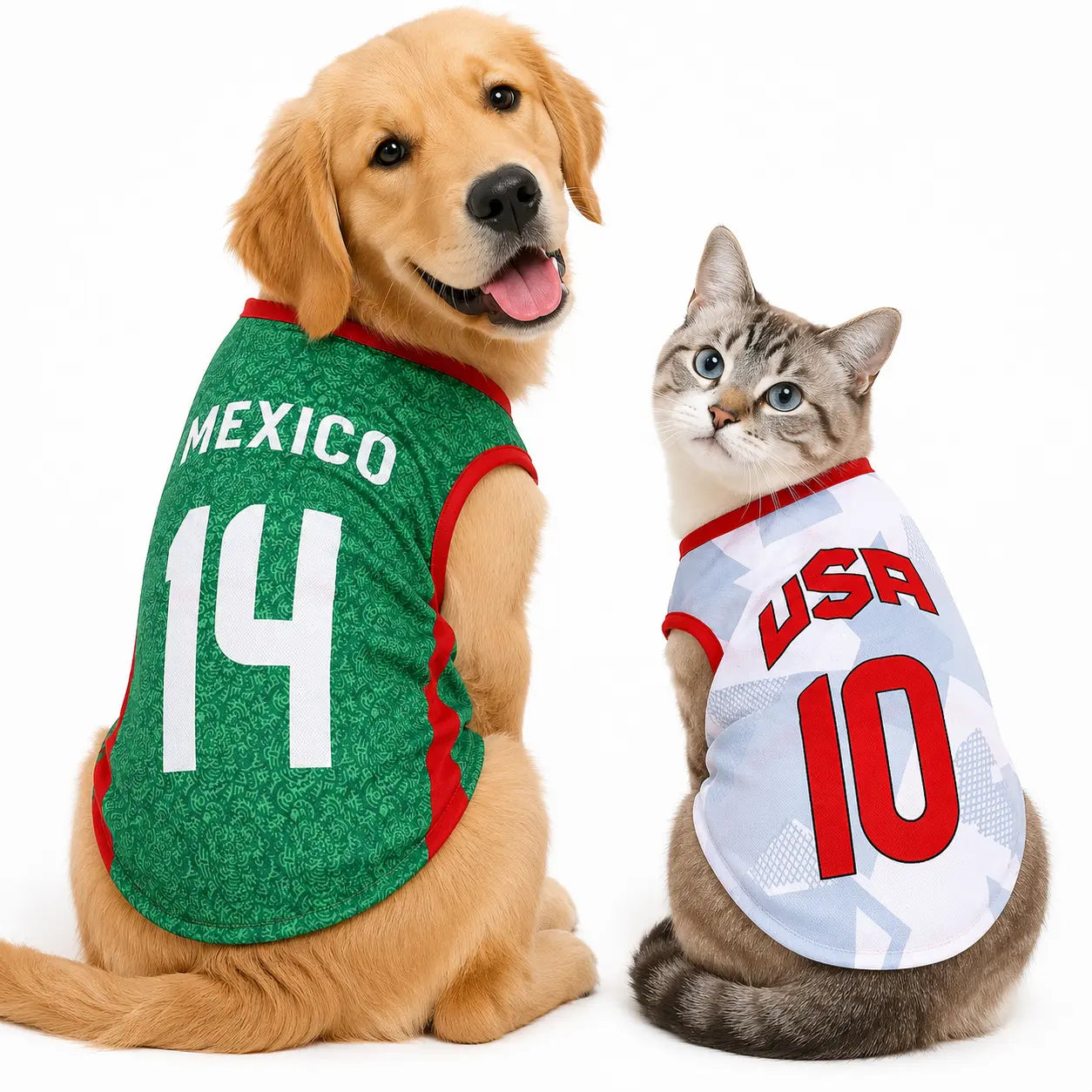Pet Soccer Jersey - Team-Inspired Sleeveless for Small Medium Pets