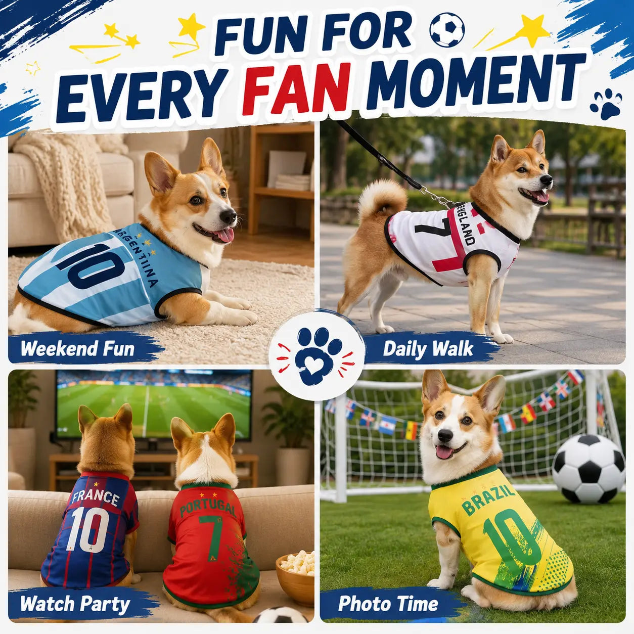 Pet Soccer Jersey - Team-Inspired Sleeveless for Small Medium Pets