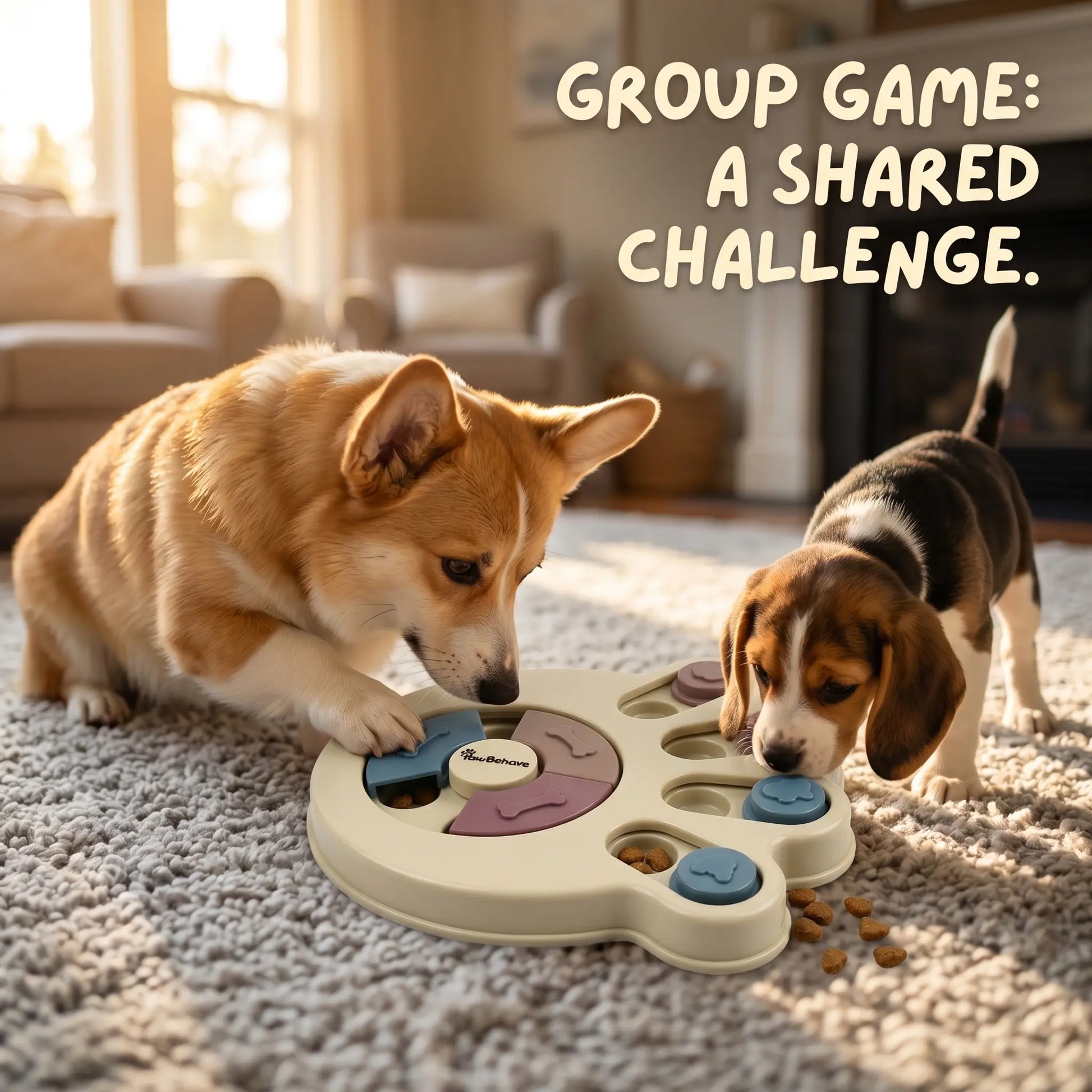 Dog Puzzle Toy & Slow Feeder Bowl - Level 1 Interactive Puppy Treat Dispenser - Mental Enrichment Dog Toy to Prevent Gulping, Promote Healthy Digestion, and Turn Mealtime into Playtime