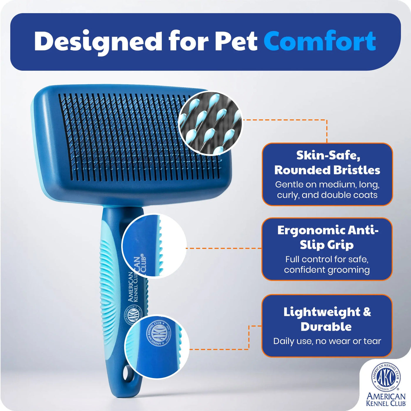Self-Cleaning Slicker Brush for Dogs & Cats