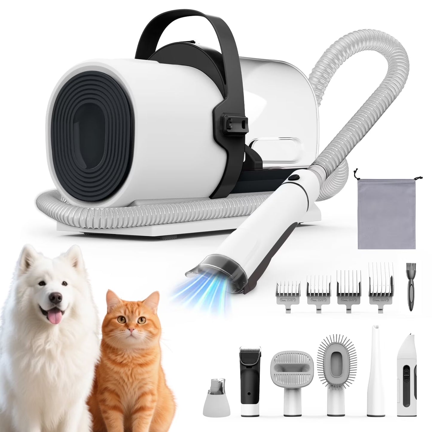 7-in-1 Pet Grooming Kit & Vacuum | 11000Pa Powerful Suction for Shedding & Hair Care