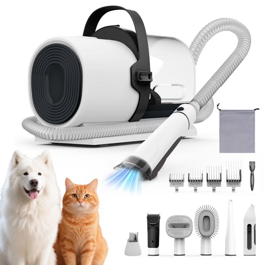7-in-1 Pet Grooming Kit & Vacuum | 11000Pa Powerful Suction for Shedding & Hair Care