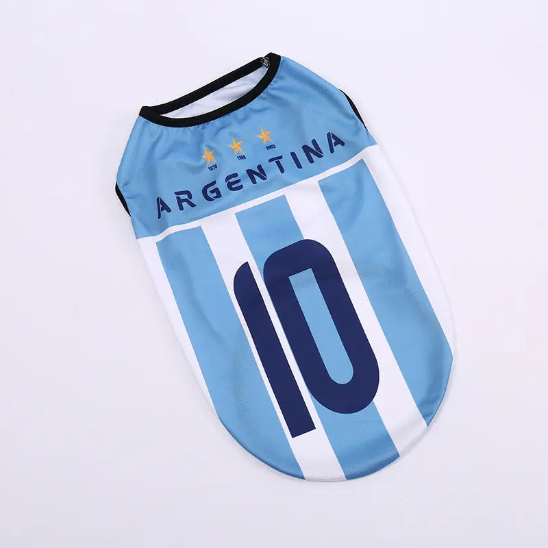 Pet Soccer Jersey - Team-Inspired Sleeveless for Small Medium Pets