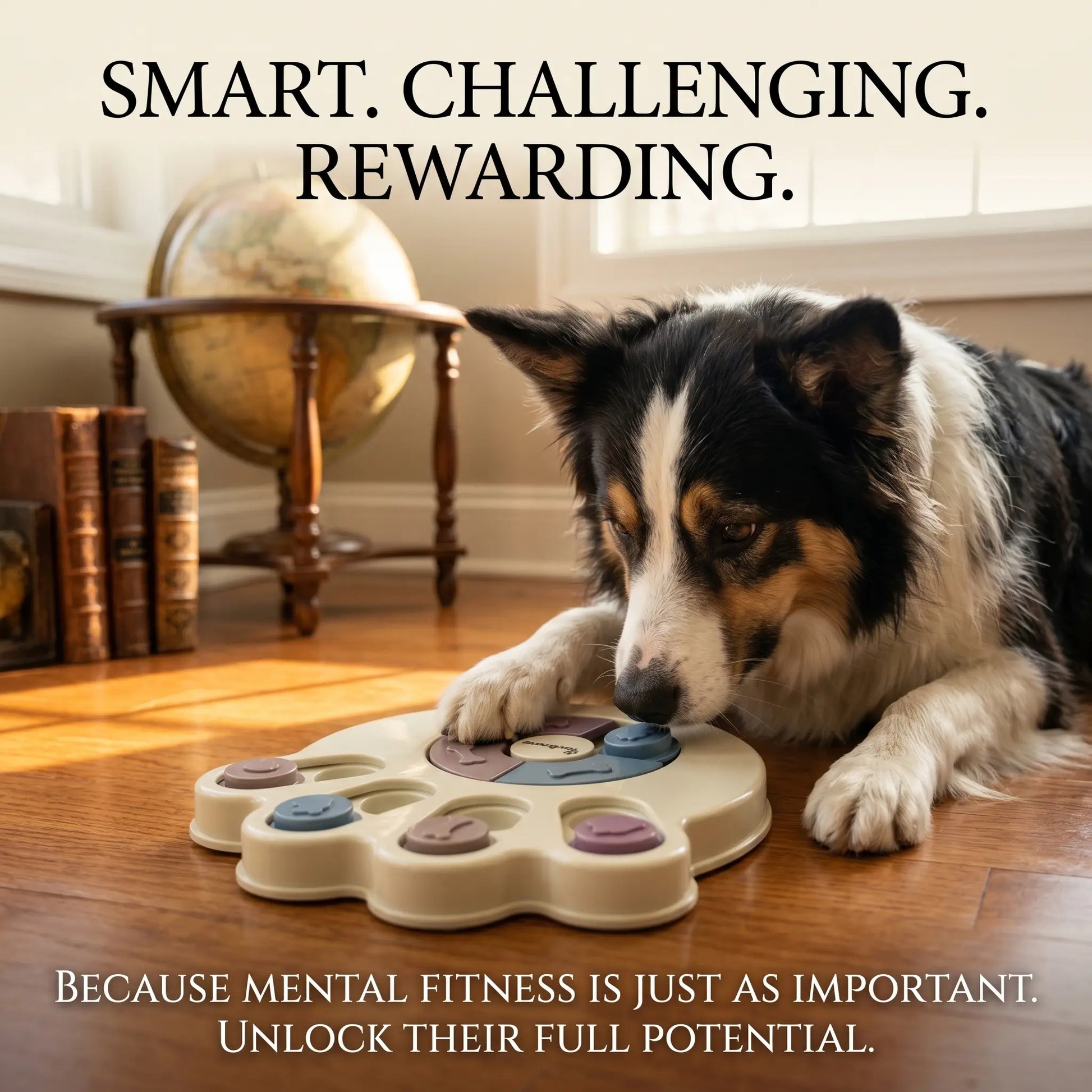 Dog Puzzle Toy & Slow Feeder Bowl - Level 1 Interactive Puppy Treat Dispenser - Mental Enrichment Dog Toy to Prevent Gulping, Promote Healthy Digestion, and Turn Mealtime into Playtime